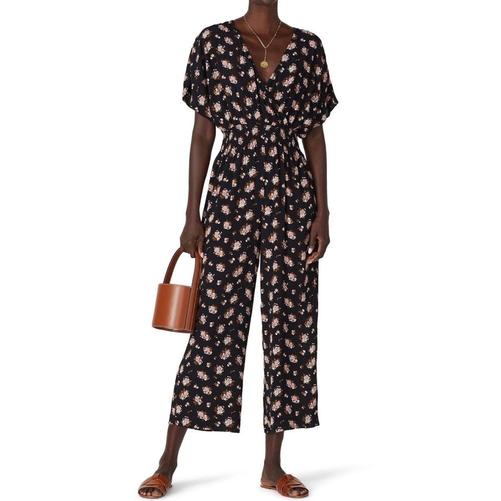 Madewell Wide Leg Floral Jumpsuit in Dandelion Bouquet - Size X-Small - Picture 4 of 13